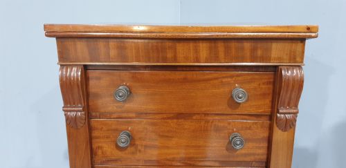 LARGE VICTORIAN MAHOGANY WELLINGTON CHEST OF DRAWERS - ADDITIONAL PHOTO 4