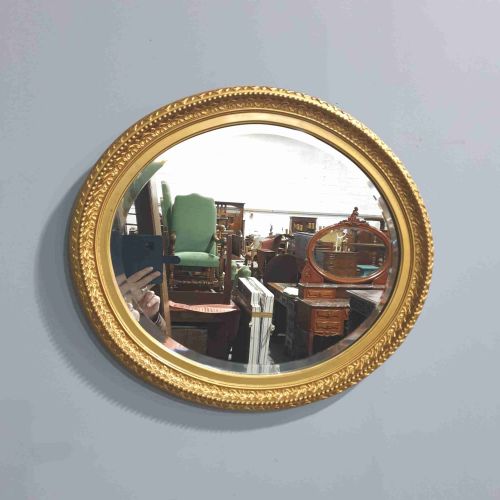 English Oval Gilt Mirror