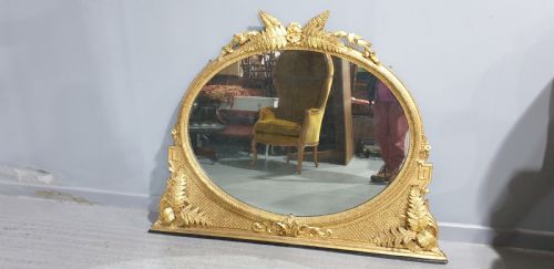 SUPER HIGH VICTORIAN OVERMANTLE MIRROR - ADDITIONAL PHOTO 1