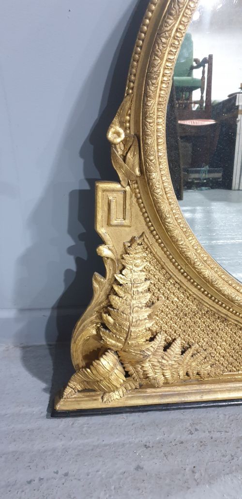 SUPER HIGH VICTORIAN OVERMANTLE MIRROR - ADDITIONAL PHOTO 2