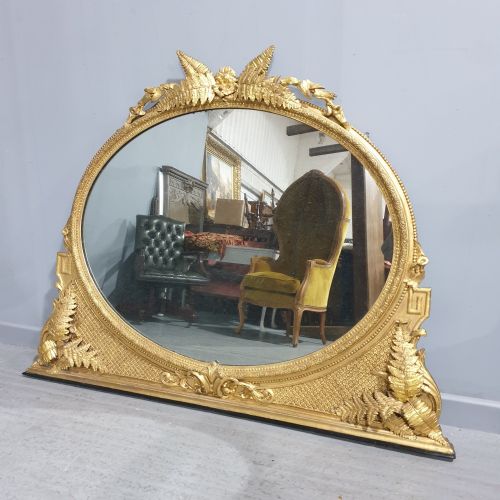 SUPER HIGH VICTORIAN OVERMANTLE MIRROR - ADDITIONAL PHOTO 10