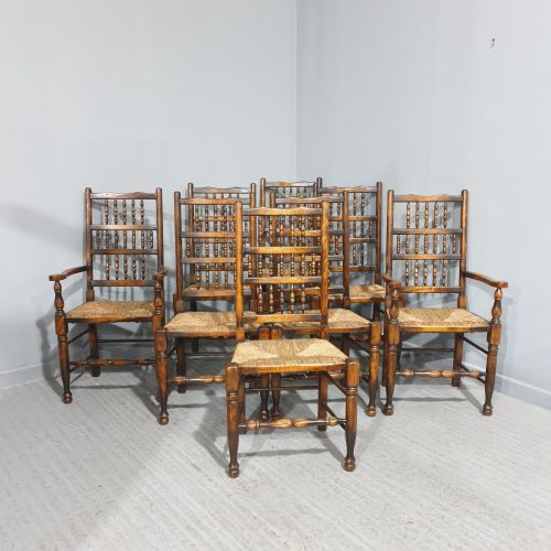 Superb Set Eight Lancashire Dining Chairs