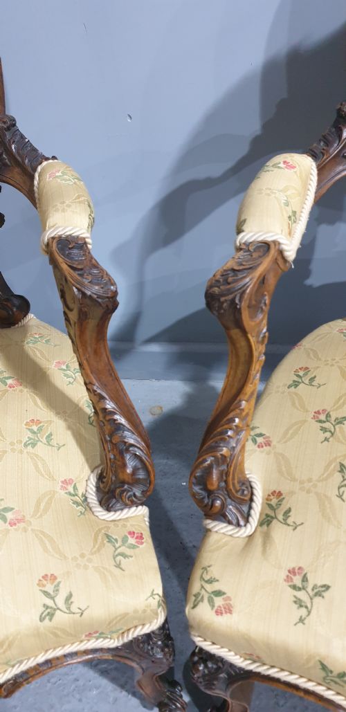 FAB PAIR FRENCH MAHOGANY CHAIRS - ADDITIONAL PHOTO 4