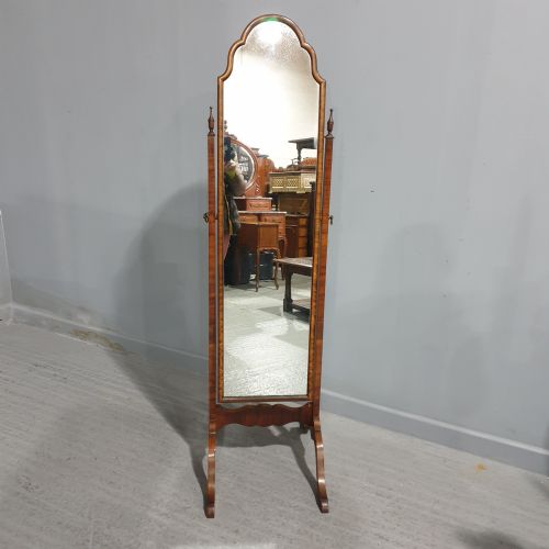 Walnut Cheval Mirror