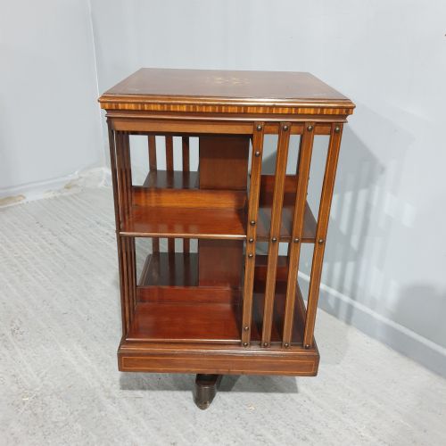 fig 1. Top Quality Mahogany Inlaid Revolving Bookcase