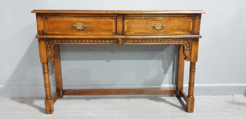 Solid Oak Side Table of Small Proportions