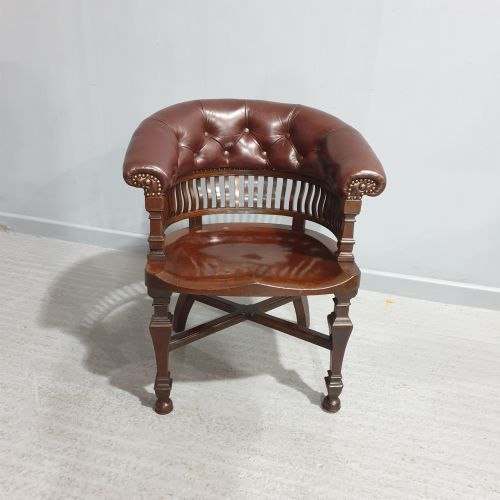 VICTORIAN MAHOGANY DESK CHAIR