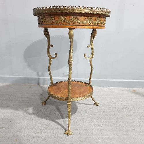 SUPER FRENCH PARQUETRY OCCASIONAL SIDE TABLE - ADDITIONAL PHOTO 1