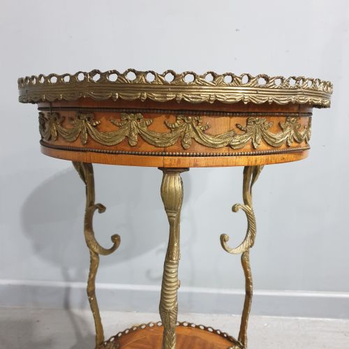SUPER FRENCH PARQUETRY OCCASIONAL SIDE TABLE - ADDITIONAL PHOTO 2