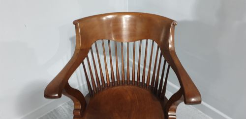 SUPER MAHOGANY OFFICE DESK CHAIR - ADDITIONAL PHOTO 2