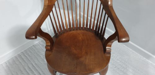 SUPER MAHOGANY OFFICE DESK CHAIR - ADDITIONAL PHOTO 3