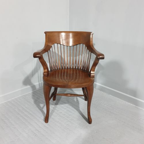 SUPER MAHOGANY OFFICE DESK CHAIR - ADDITIONAL PHOTO 1