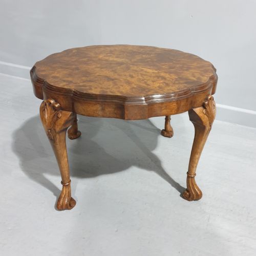 Burr Walnut Round Coffee Table