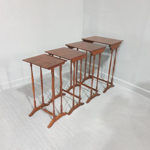 EDWARDIAN MAHOGANY NEST OF FOUR TABLES - ADDITIONAL PHOTO 1