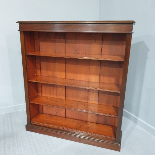 Mahogany Open Adjustable Library Bookcase