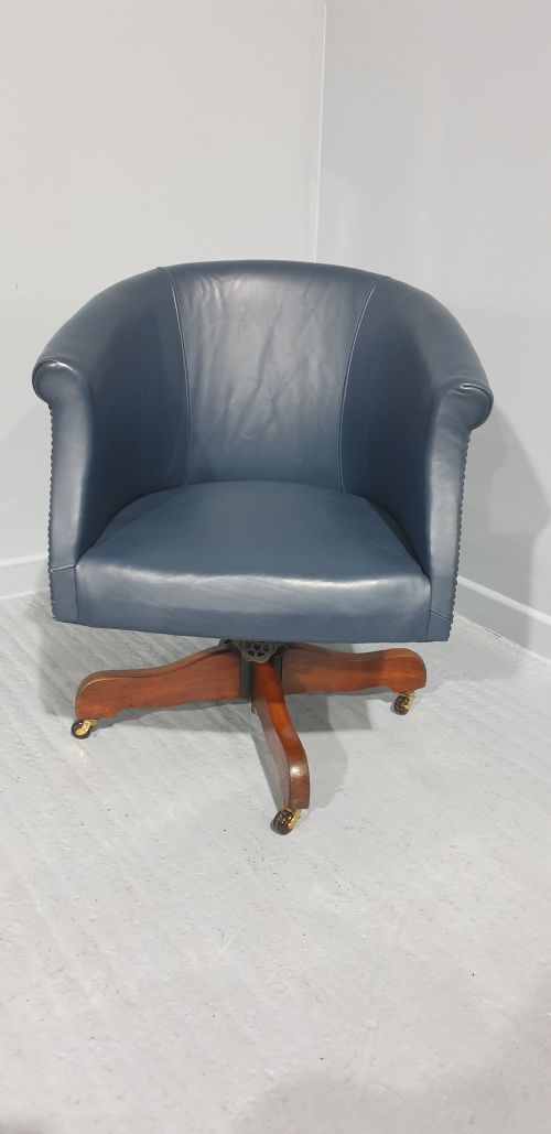 LEATHER OFFICE DESK CHAIR - ADDITIONAL PHOTO 1