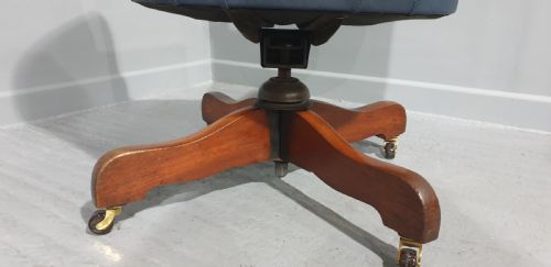 LEATHER OFFICE DESK CHAIR - ADDITIONAL PHOTO 4