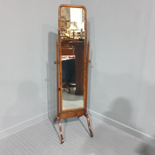 Walnut Cheval Mirror