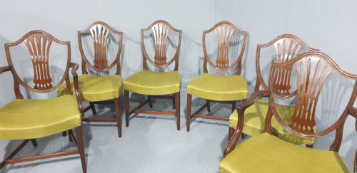 SUPER SET SIX GEORGIAN MAHOGANY DINING CHAIRS - ADDITIONAL PHOTO 3
