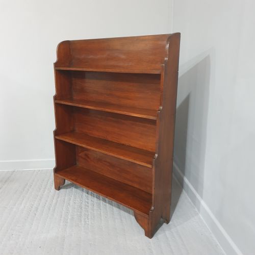 fig 1. Georgian Mahogany Waterfall Open Bookcase