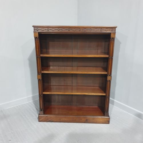 Mahogany Open Adjustable Library Bookcase