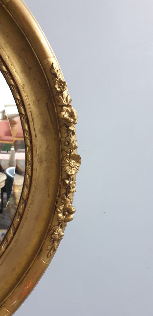 SUPER VICTORIAN OVAL GILT MIRROR - ADDITIONAL PHOTO 3