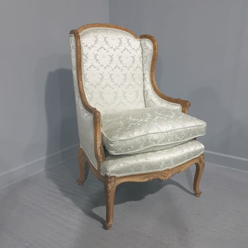 Superb French Winged Armchair