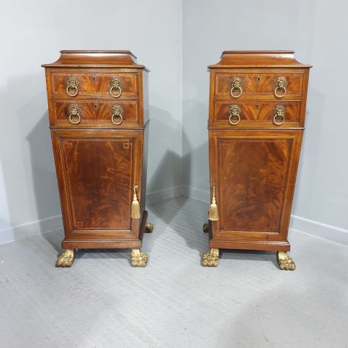 Outstanding Pair Regency Mahogany Cabinets