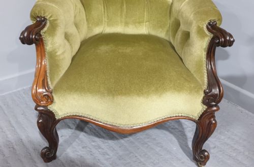 SUPERIOR VICTORIAN EASY LIBRARY CHAIR - ADDITIONAL PHOTO 5