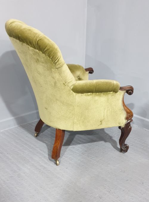SUPERIOR VICTORIAN EASY LIBRARY CHAIR - ADDITIONAL PHOTO 7