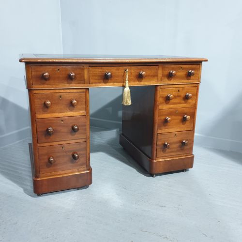 fig 1. Victorian Mahogany Pedestal Desk