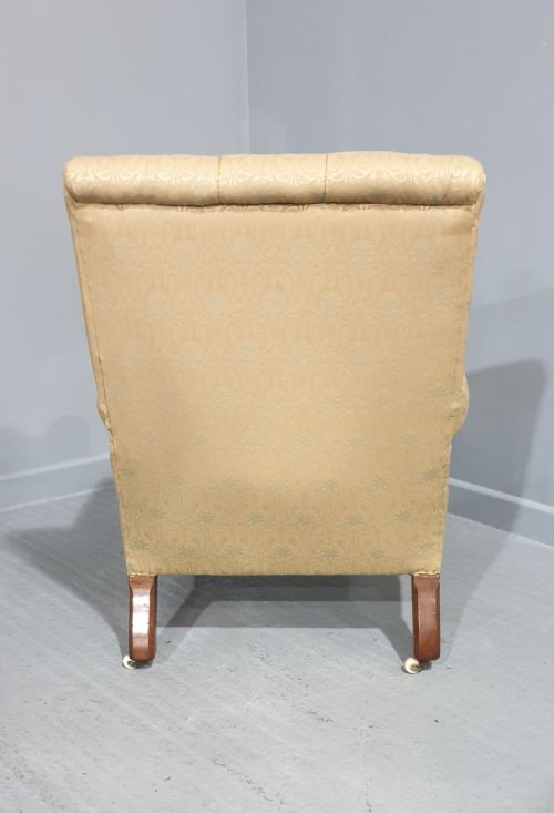 SUPER DEEP SEATED VICTORIAN LIBRARY CHAIR - ADDITIONAL PHOTO 6