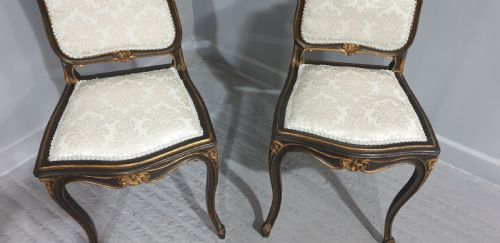 LOVELY PAIR FRENCH BOUDOIR CHAIRS - ADDITIONAL PHOTO 2