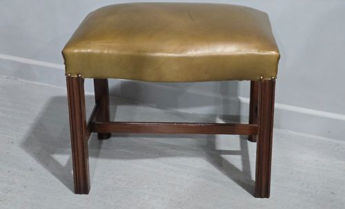 GEORGIAN MAHOGANY SERPENTINE STOOL - ADDITIONAL PHOTO 2