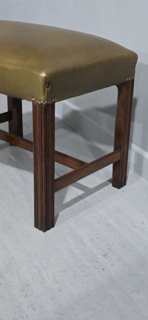 GEORGIAN MAHOGANY SERPENTINE STOOL - ADDITIONAL PHOTO 3