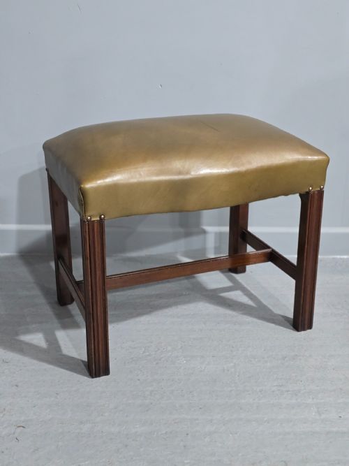 GEORGIAN MAHOGANY SERPENTINE STOOL - ADDITIONAL PHOTO 1