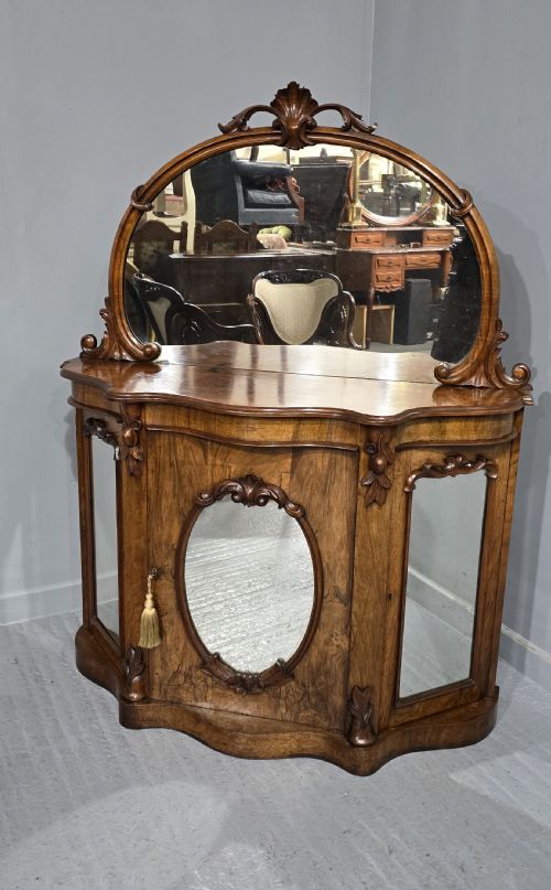 SUPER QUALITY BURR WALNUT SIDE CABINET - ADDITIONAL PHOTO 2