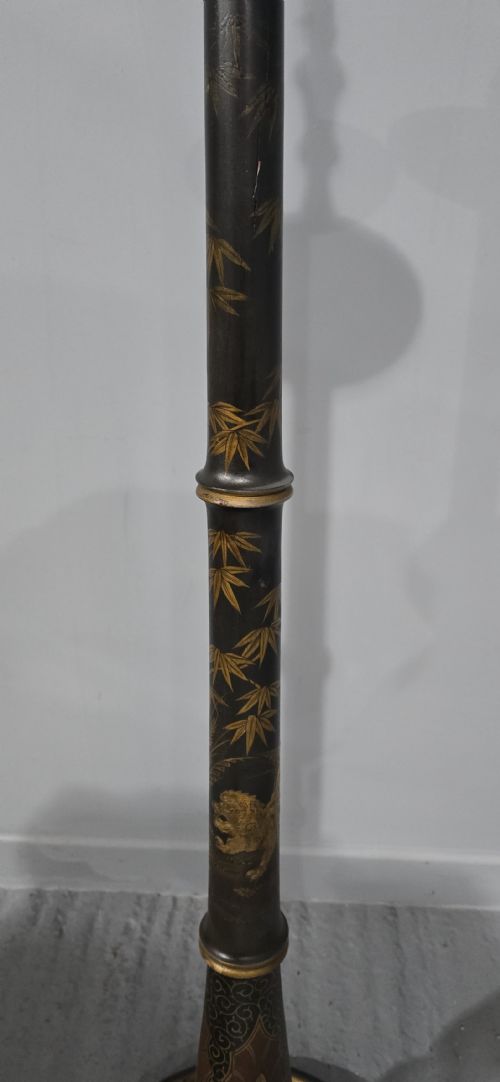 VERY GOOD CHINOISERIE STANDARD LAMP WITH SHADE - ADDITIONAL PHOTO 4