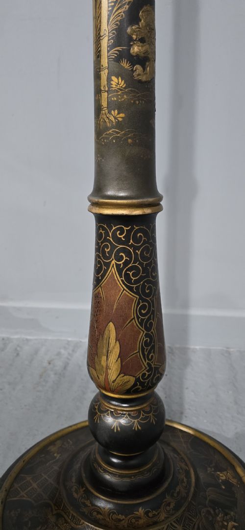 VERY GOOD CHINOISERIE STANDARD LAMP WITH SHADE - ADDITIONAL PHOTO 7