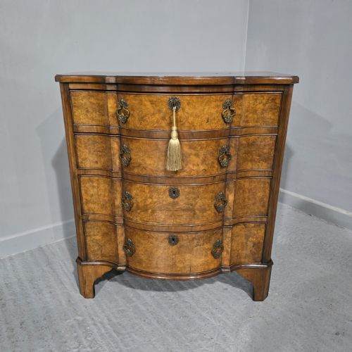 Outstanding Bow Front Burr Walnut Chest of Drawers