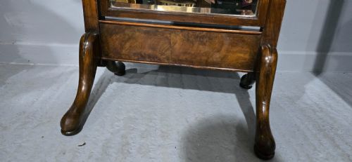 fig 1. Very Nice Queen Anne Walnut Cheval Mirror