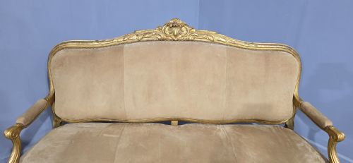 fig 1. Large Outstanding French Gilt Sofa
