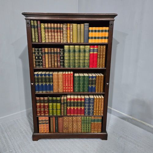 fig 1. Top Quality Oak Open Adjustable Library Bookcase