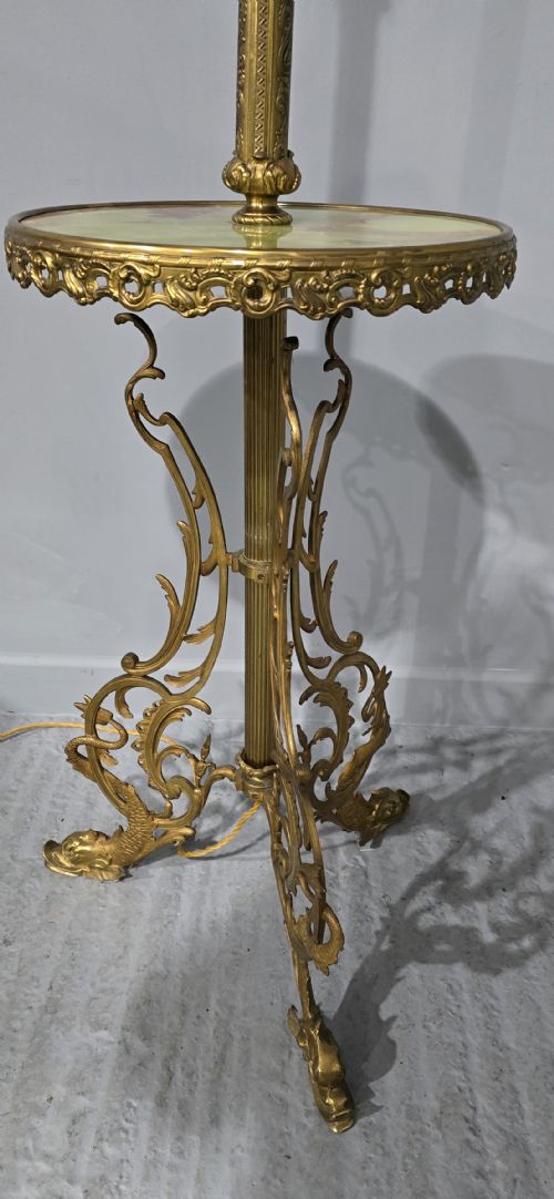 OUTSTANDING BRASS STANDARD LAMP - ADDITIONAL PHOTO 6