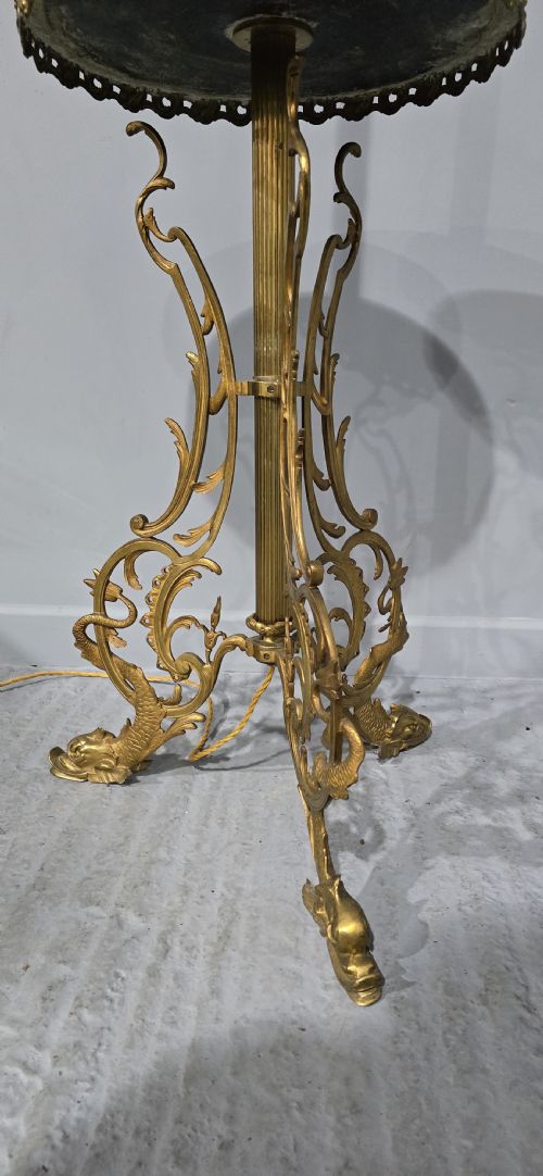 OUTSTANDING BRASS STANDARD LAMP - ADDITIONAL PHOTO 7