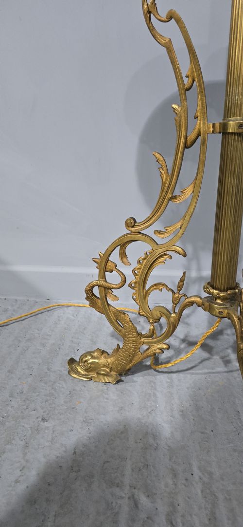OUTSTANDING BRASS STANDARD LAMP - ADDITIONAL PHOTO 8