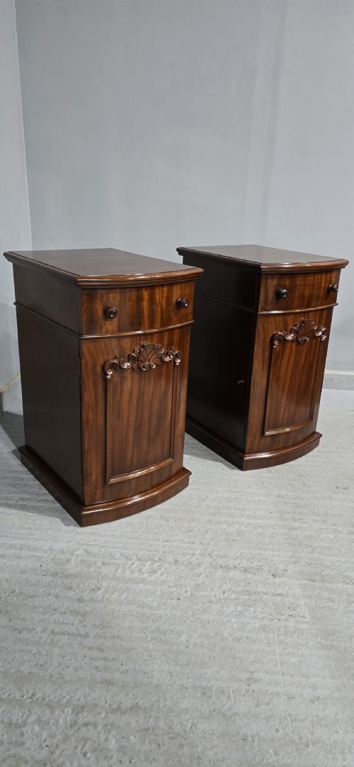 SUPER PAIR MAHOGANY BEDSIDE LAMP CABINETS - ADDITIONAL PHOTO 4