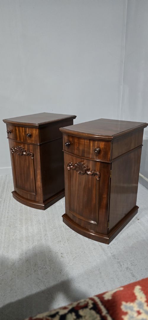 SUPER PAIR MAHOGANY BEDSIDE LAMP CABINETS - ADDITIONAL PHOTO 6