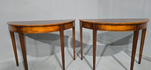 fig 1. Super Pair Mahogany Console Tables