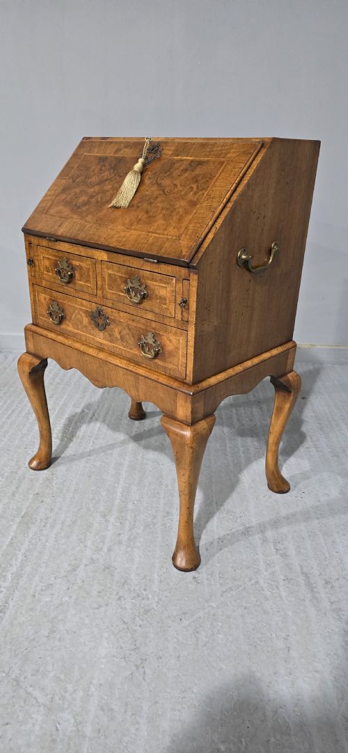 fig 1. Outstanding Queen Anne Burr Walnut Bureau